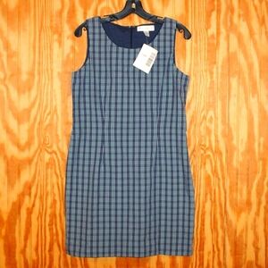 Petite Sophisticate Plaid Sleeveless Dress - Size 10 - NWT